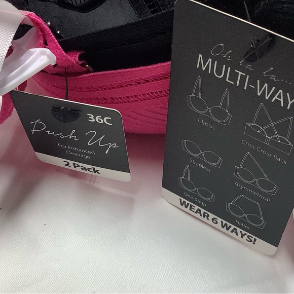 🆕French Affair Size 36C set of 2 Push Up Bras💕🖤 - Picture 6 of 8